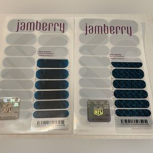 JAMBERRY NAIL WRAP Full Sheet Pair NFL Carolina Panthers